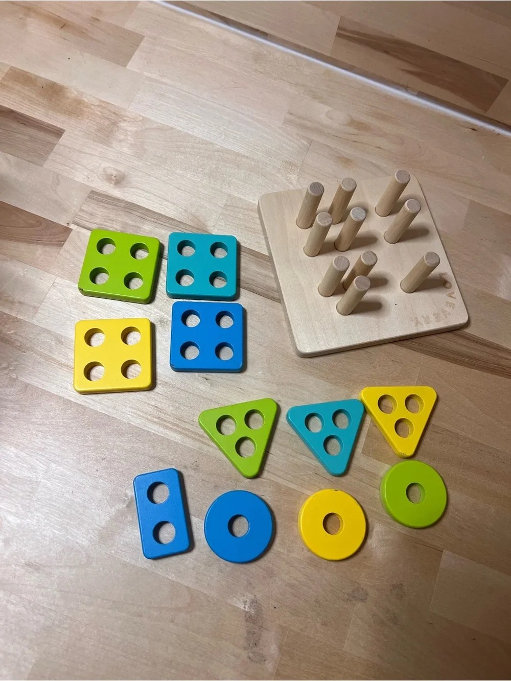 Lovevery Wooden Stacking Shape Sorter Toy